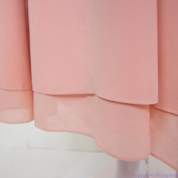 Maggy London vintage pink fake two-piece maxi dress with pearl floral, 6 - Picture 14 of 16